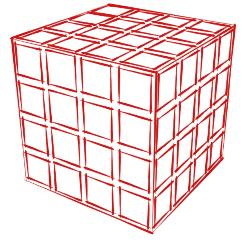 Sketch of a Rubik's revenge cube